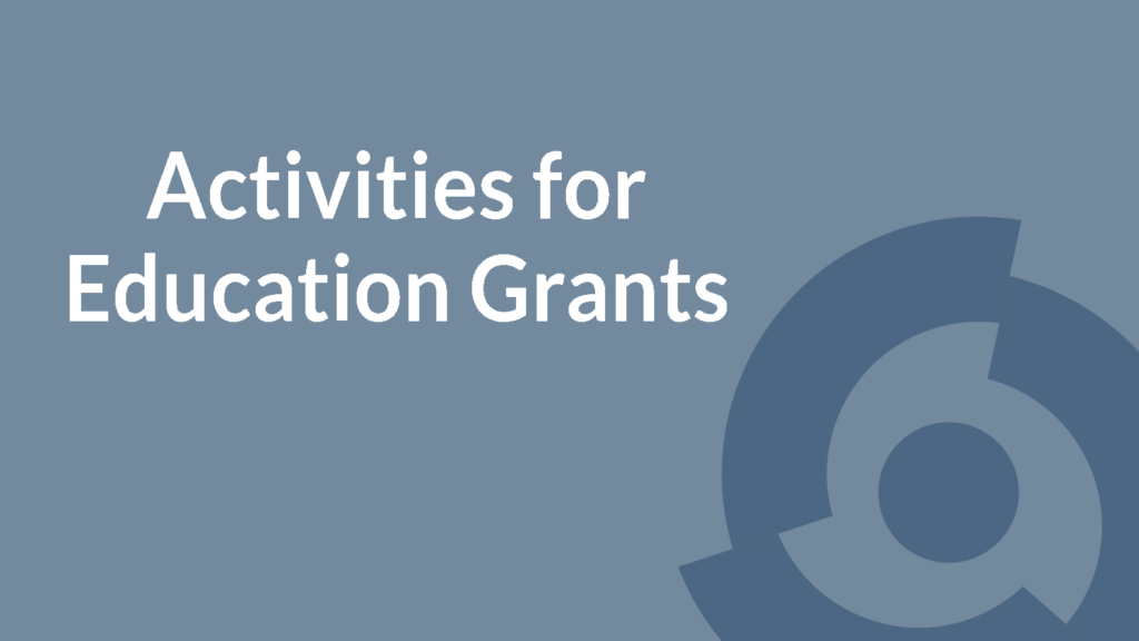 Developing Teaching & Learning Activities for Grant Proposals, Part 1