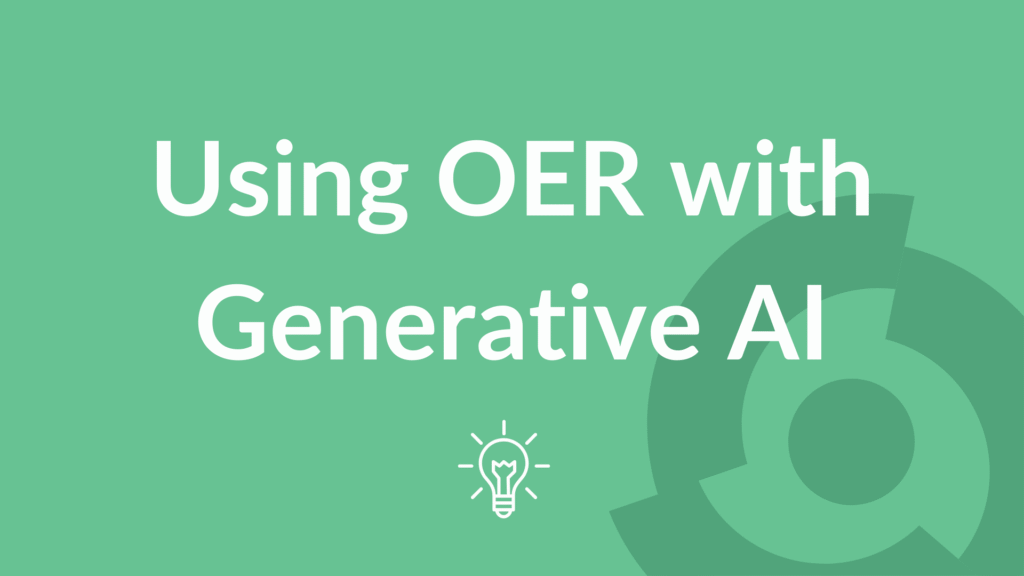 Using Open Educational Resources with AI